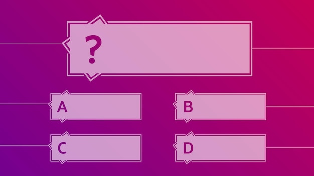 Vibrant Multiple Choice Question Template with Blank Answers | Jiffy ...