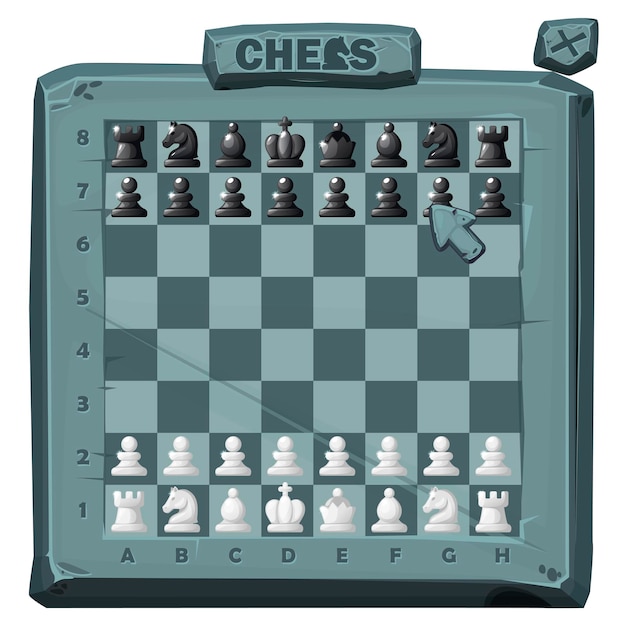 Classic Chess Board with Pieces Arranged on a Checkered Grid | Jiffy ...