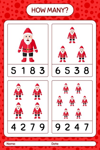 Counting Santa Claus Figures in a Festive Collection | Jiffy Designs
