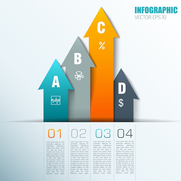 Vibrant Directional Arrows with Infographic Elements | Jiffy Designs