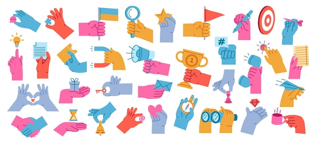Vibrant Collection of Diverse Hands and Visual Elements | Jiffy Designs
