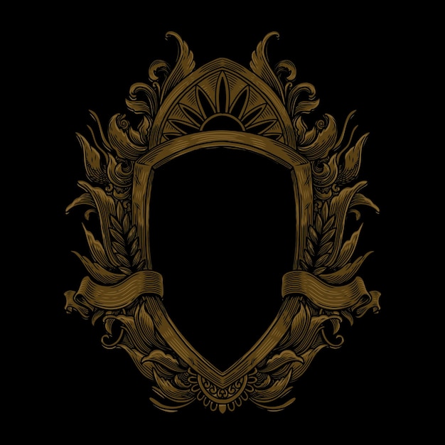 Ornate Golden Frame with Floral and Leaf Motifs | Jiffy Designs