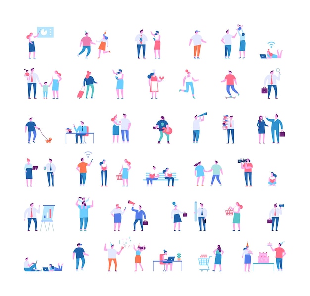 Diverse People Engaging in Various Daily Activities and Interactions ...
