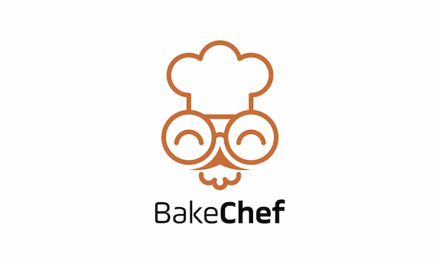 Smiling Chef with Toque Hat and Eyeglasses Logo | Jiffy Designs