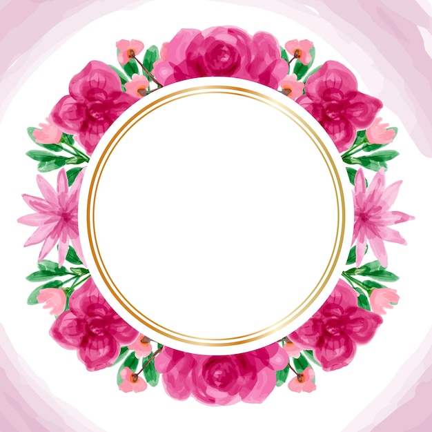 Elegant Floral Frame with Vibrant Pink Roses | Jiffy Designs