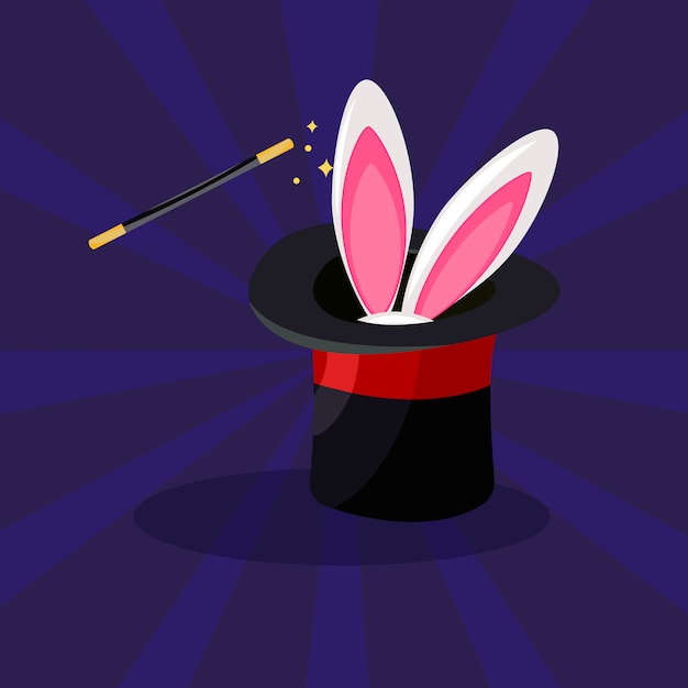 Magical Rabbit Emerging from Top Hat | Jiffy Designs