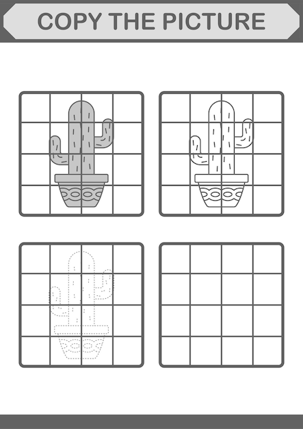 Detailed Cactus Collection with Grid Patterns | Jiffy Designs
