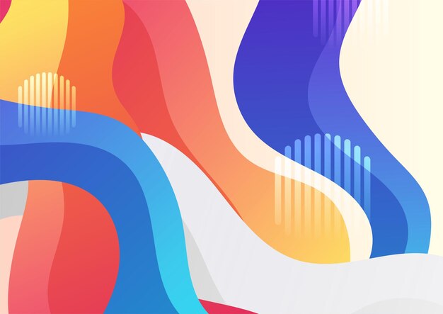Vibrant Abstract Waves in Warm and Cool Hues | Jiffy Designs