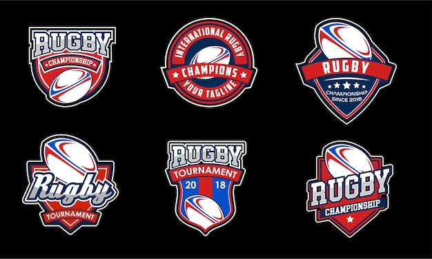 Vibrant Rugby Tournament Emblems and Badges Collection | Jiffy Designs