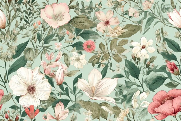 Vibrant Floral Tapestry: A Botanical Masterpiece | Jiffy Designs