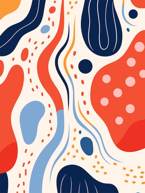 Vibrant Abstract Organic Shapes and Dots Pattern | Jiffy Designs