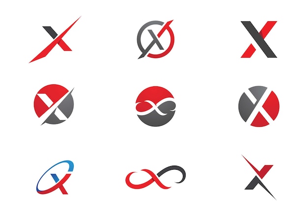 Diverse Collection of Minimalist X-Shaped Graphic Elements | Jiffy Designs