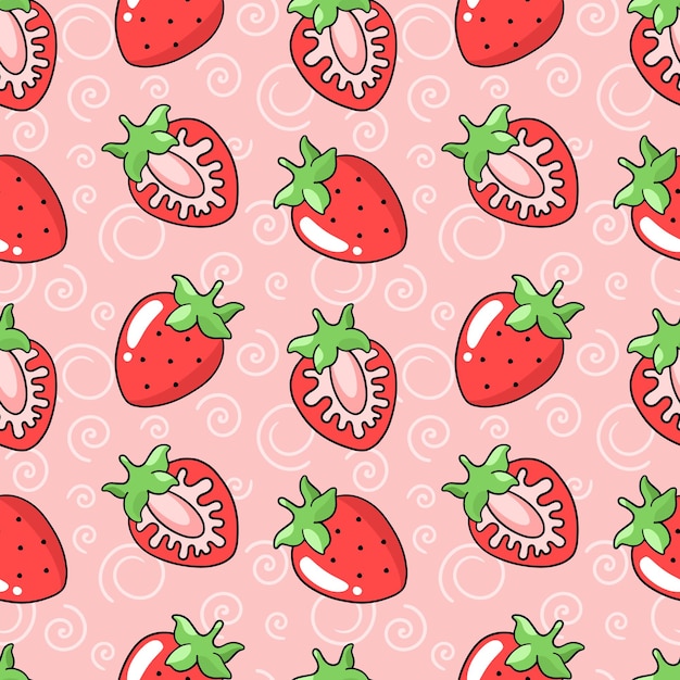 Delightful Strawberry Delight: A Vibrant Fruit Pattern | Jiffy Designs