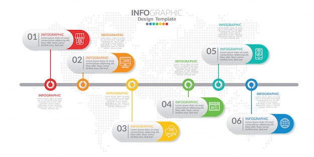 Vibrant Infographic Timeline with Colorful Geometric Elements | Jiffy ...