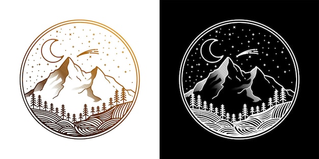 Majestic Mountain Landscapes Under the Starry Night Sky | Jiffy Designs