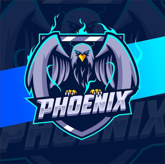 Fierce and Fiery Phoenix Emblem for Esports and Branding | Jiffy Designs