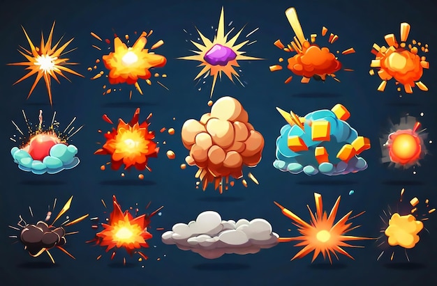 Vibrant Collection of Animated Explosion and Blast Effects | Jiffy Designs