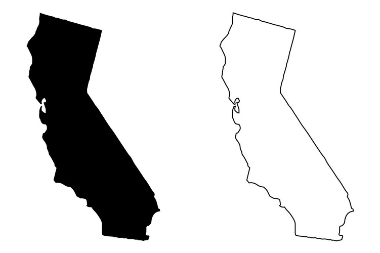 California Map Vector Illustration, Scribble Sketch California Map ...