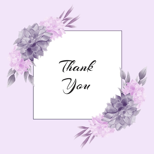 Elegant Floral Frame with Graceful 'Thank You' Message | Jiffy Designs