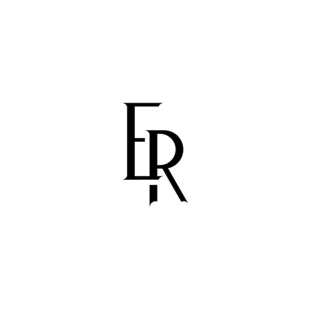 Elegant Monogram Design with Interlocking Letters 'ER' | Jiffy Designs