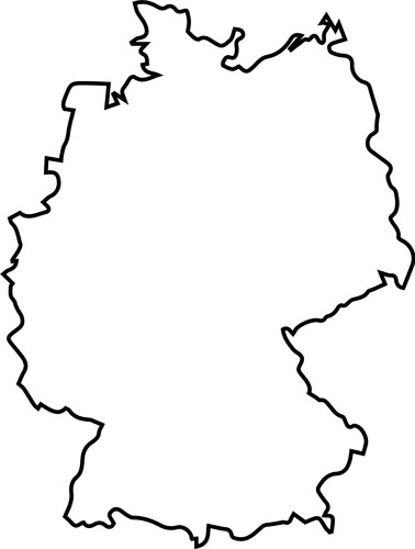 Isolated Germany Map On A White Background, Vector Illustration | Jiffy ...