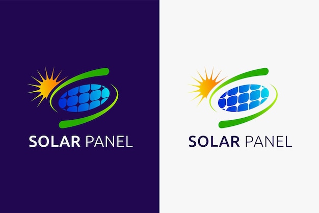 Vibrant Solar Panel Symbol with Radiant Sun | Jiffy Designs