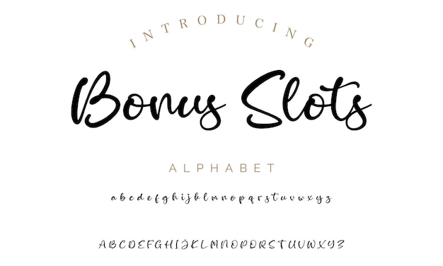 Elegant Handwritten Alphabet with Bonus Slots Lettering | Jiffy Designs