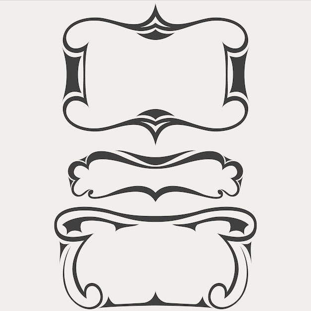 Intricate Vintage Ornamental Frames and Decorative Design Elements ...