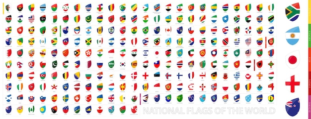 Vibrant Heraldic Emblems: A Diverse Global Tapestry of Flags and ...