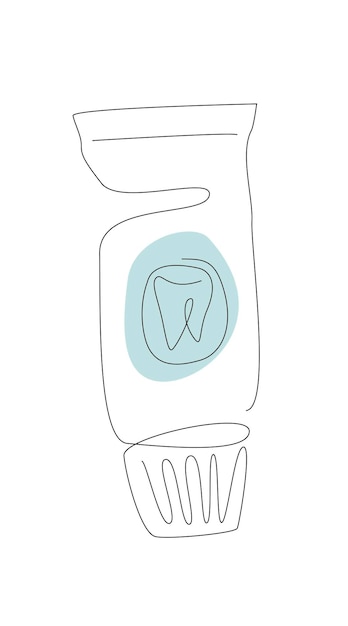 Minimalist Dental Hygiene Illustration with Tooth Symbol | Jiffy Designs