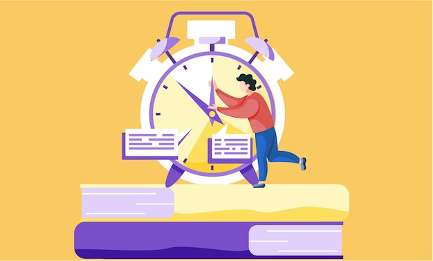 Beating the Clock: A Frantic Race Against Time Illustration | Jiffy Designs