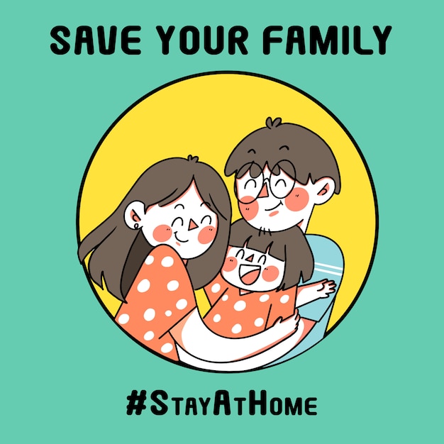 Heartwarming Family Illustration Encourages Safety at Home Jiffy Designs