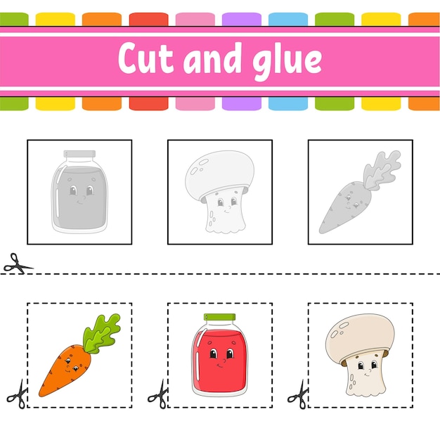 Vibrant Cut and Glue Collection of Diverse Shapes and Objects | Jiffy ...