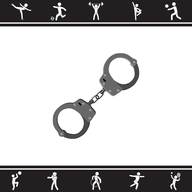 Handcuffs with Silhouettes of Active People | Jiffy Designs