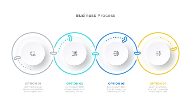 Streamlined Business Process Illustrated with Circular Icons | Jiffy ...