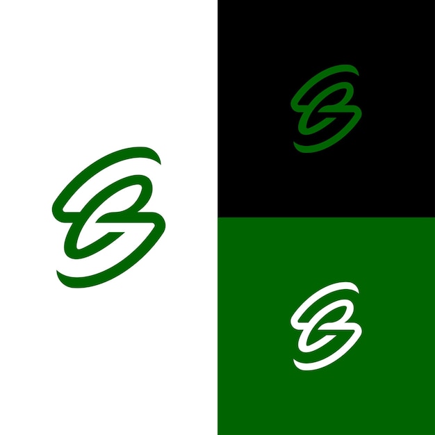 Vibrant Green Monogram Logo Design | Jiffy Designs