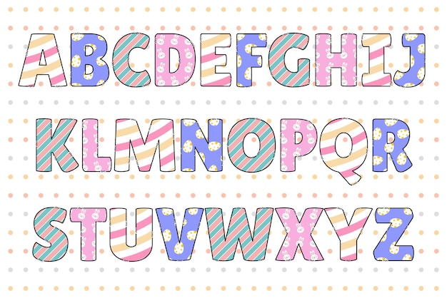 Colorful Alphabet Letters with Geometric Patterns | Jiffy Designs