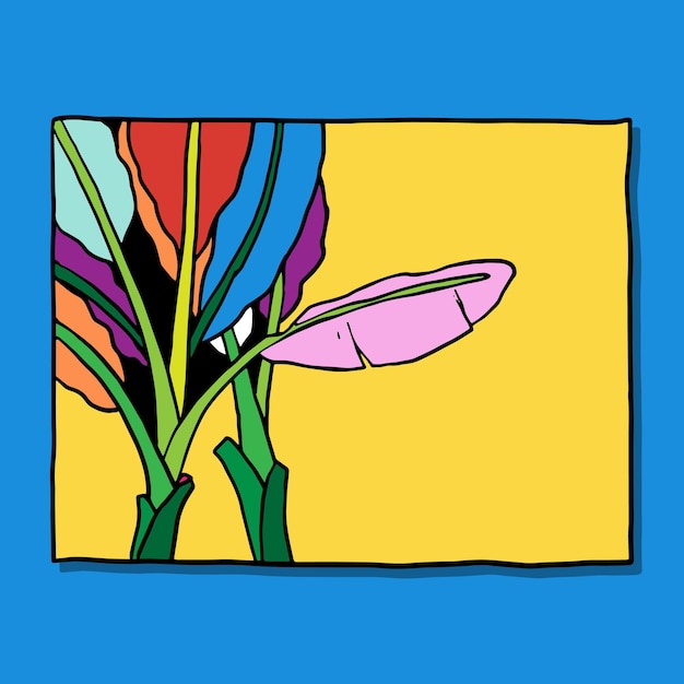 Vibrant Floral Illustration with Bold Shapes and Colors | Jiffy Designs