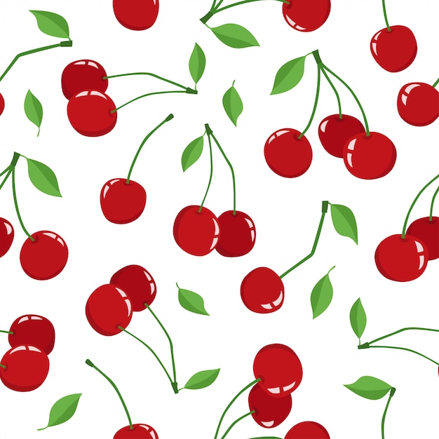 Delightful Cherry Orchard: A Vibrant Fruit Pattern | Jiffy Designs