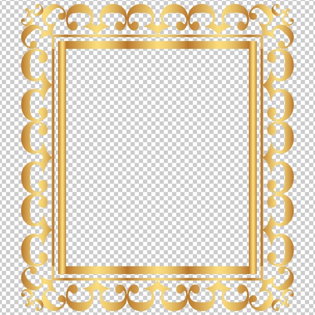 Ornate Golden Frame with Intricate Floral Patterns | Jiffy Designs