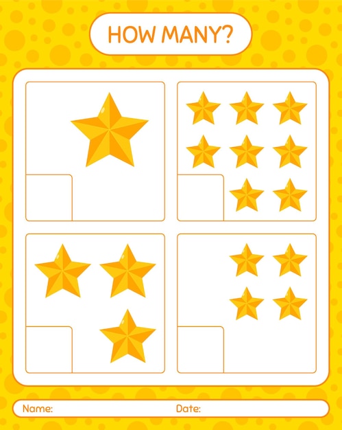 Counting Shining Yellow Stars in Vibrant Illustration | Jiffy Designs