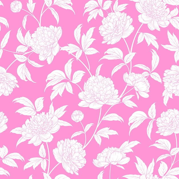 Elegant Floral Pattern in Vibrant Pink | Jiffy Designs