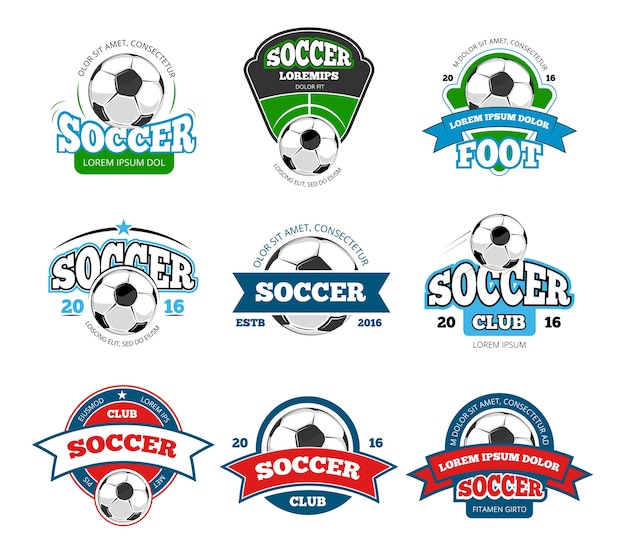 Vibrant Soccer Emblems and Badges Collection with Retro Designs | Jiffy ...