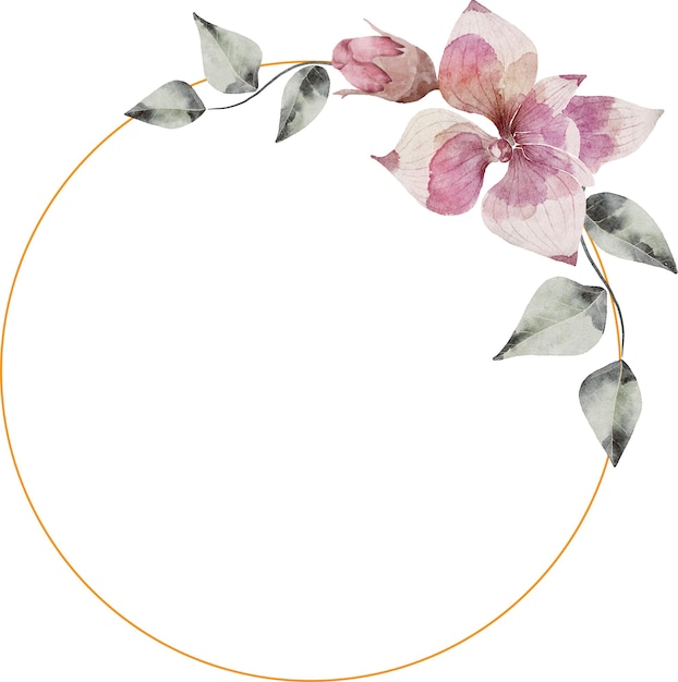 Delicate Floral Frame with Soft Pink Blossoms | Jiffy Designs