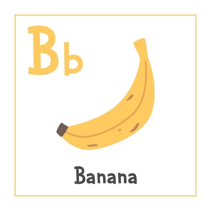 Vibrant Banana: A Delightful Fruit Illustration | Jiffy Designs