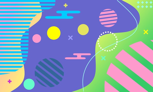 Vibrant Abstract Shapes in Playful Composition | Jiffy Designs