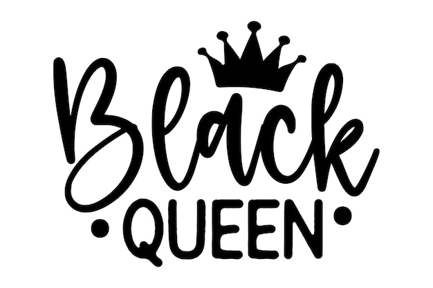 Regal and Powerful Black Queen with Elegant Crown Emblem | Jiffy Designs