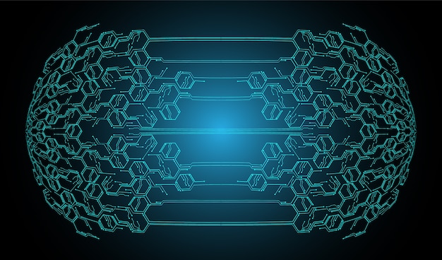 Captivating Hexagonal Tech Backdrop with Glowing Panels | Jiffy Designs