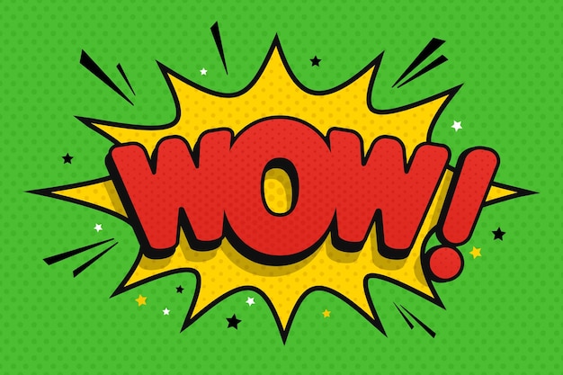 Vibrant Comic Book Explosion with Wow Text | Jiffy Designs