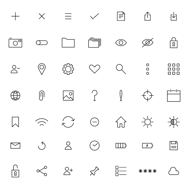 Versatile Collection of Minimalist Icons for Diverse Applications ...